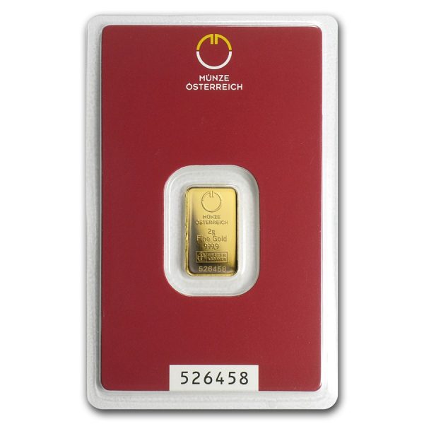 Austrian Mint Fine Gold Bar 2g A