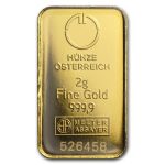 Austrian Mint Fine Gold Bar 2g C