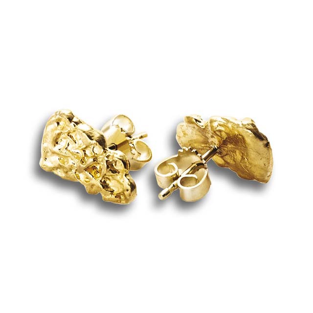 Pure Gold Nugget Earrings (2.5g) A