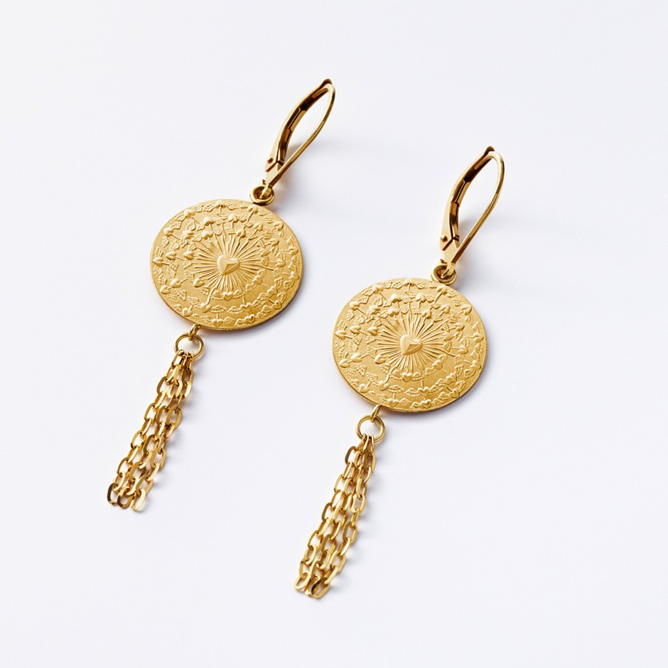 Austrian Mint Gold Love Earrings