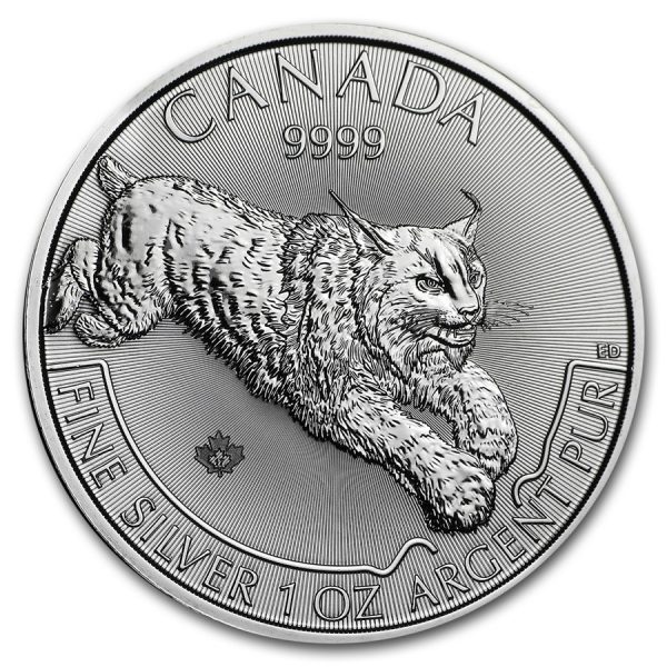 2017 Canada Predator Series Lynx Silver Coin Front