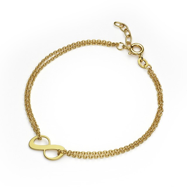 750.0 Degussa Gold Infinity Bracelet 3.2g A