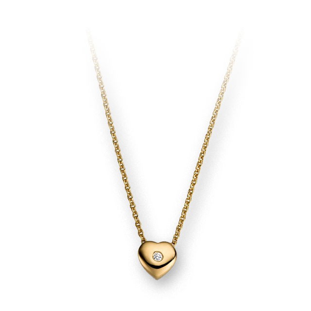 750.0 Degussa Gold Love Necklace with Diamond B