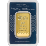 Britannia Gold Bar 1oz Back Card